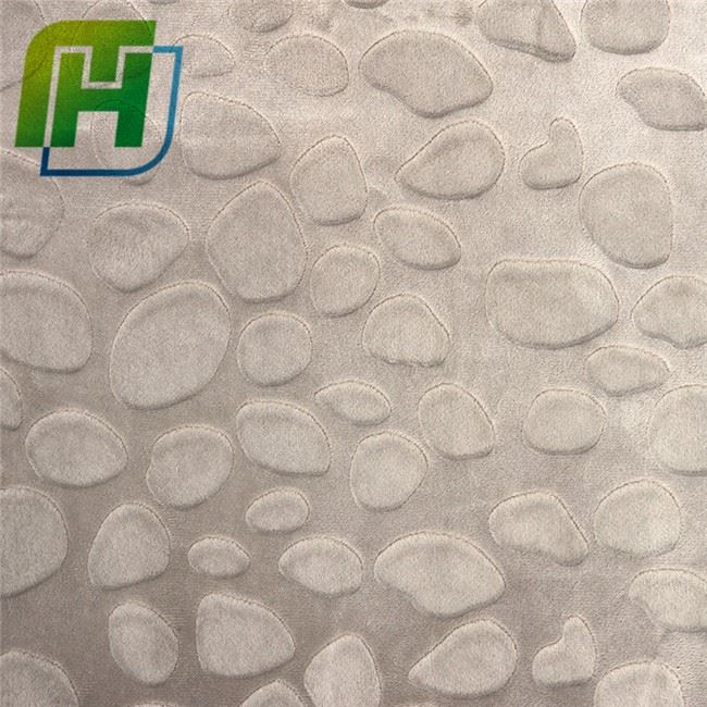 Circle Embossed Velour Fabric