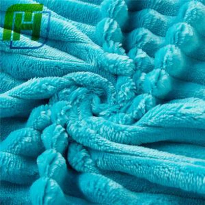 Blått leketøy stripe flanellstoff