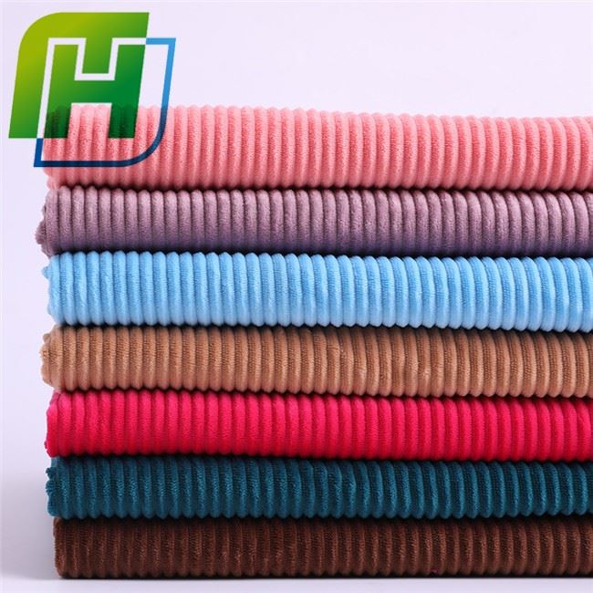 Velvet Stripe Fabric Red