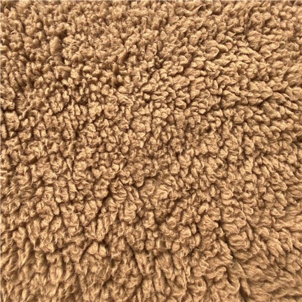 Camel Sherpa Fleece stoff