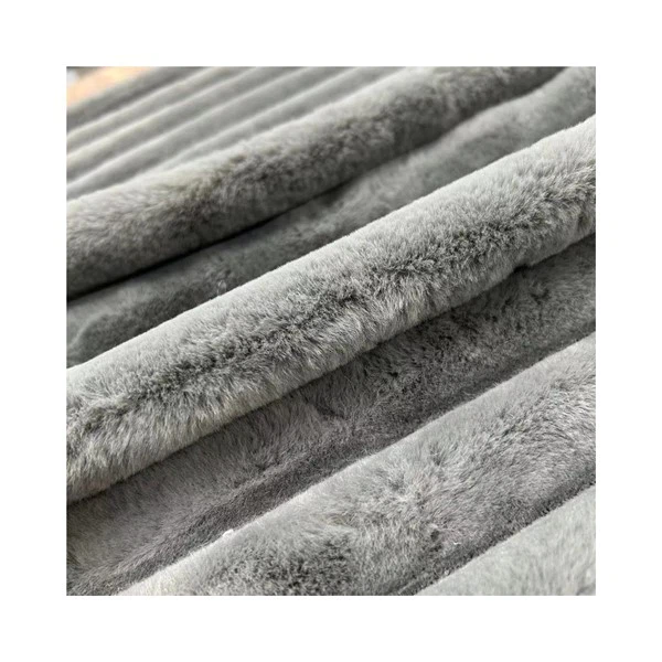 Strek fuskepels plysj stoff