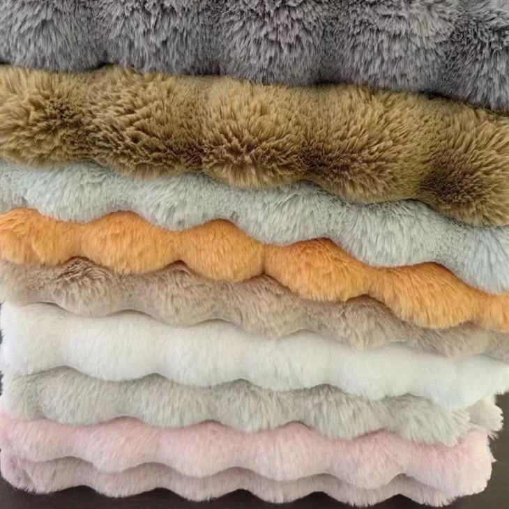 Large Rabbit Hair Bubble Fleece