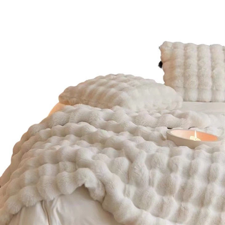 Large Rabbit Hair Bubble Fleece