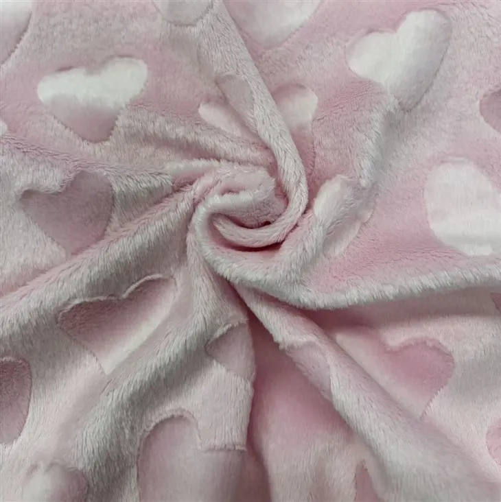 Pink Minky Brush Fabric