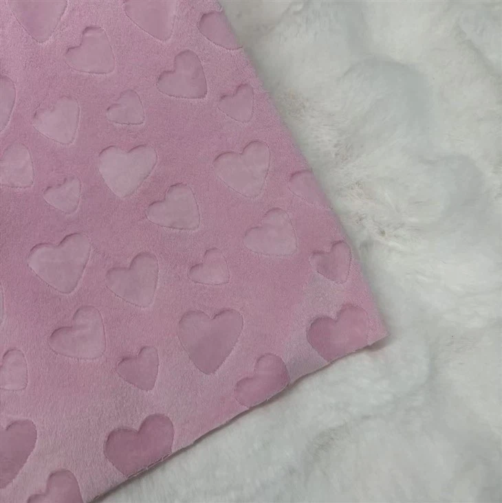 Pink Minky Brush Fabric